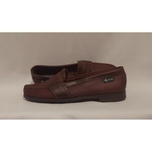 Eastland Mens Vintage Brown Leather Hand-sewn Penny Loafers Discontinued Size 12